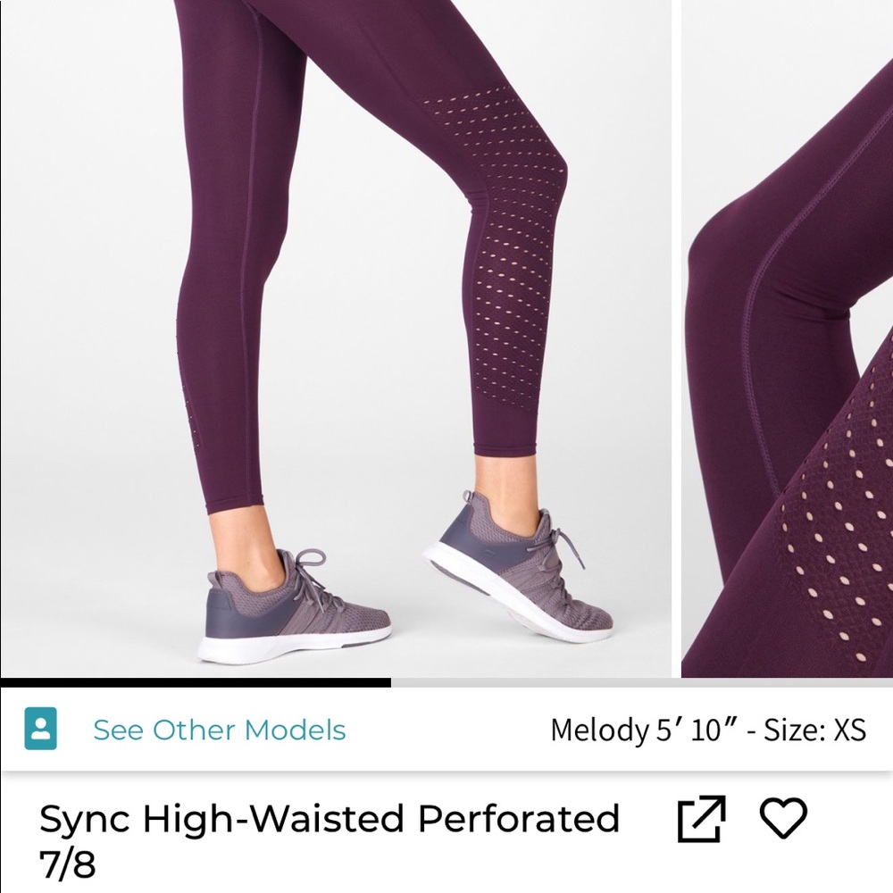 Fabletics sync perforated leggings size small